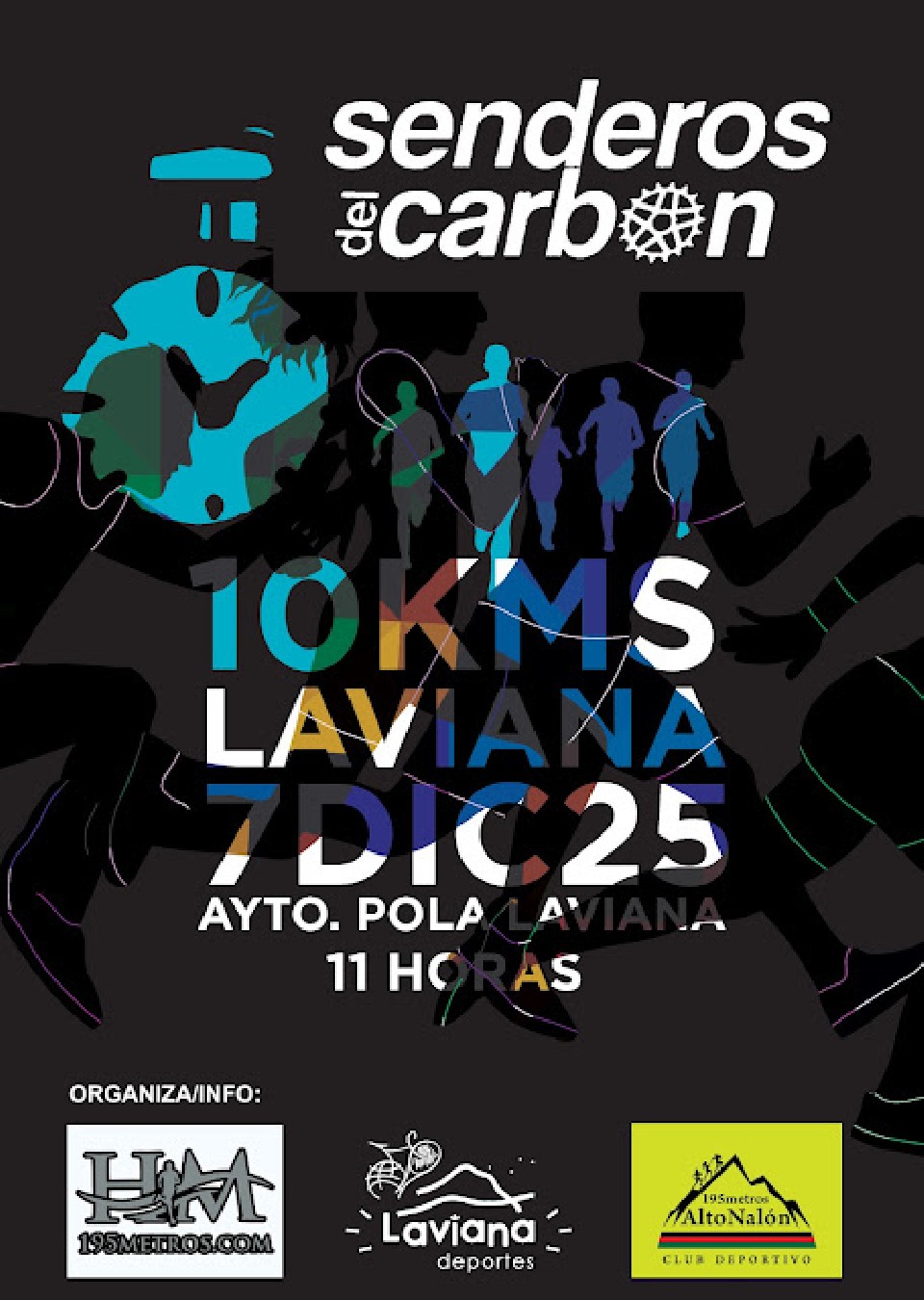 Cartel oficial de 10 km de Laviana — 7 de diciembre de 2025 en Laviana, Asturias