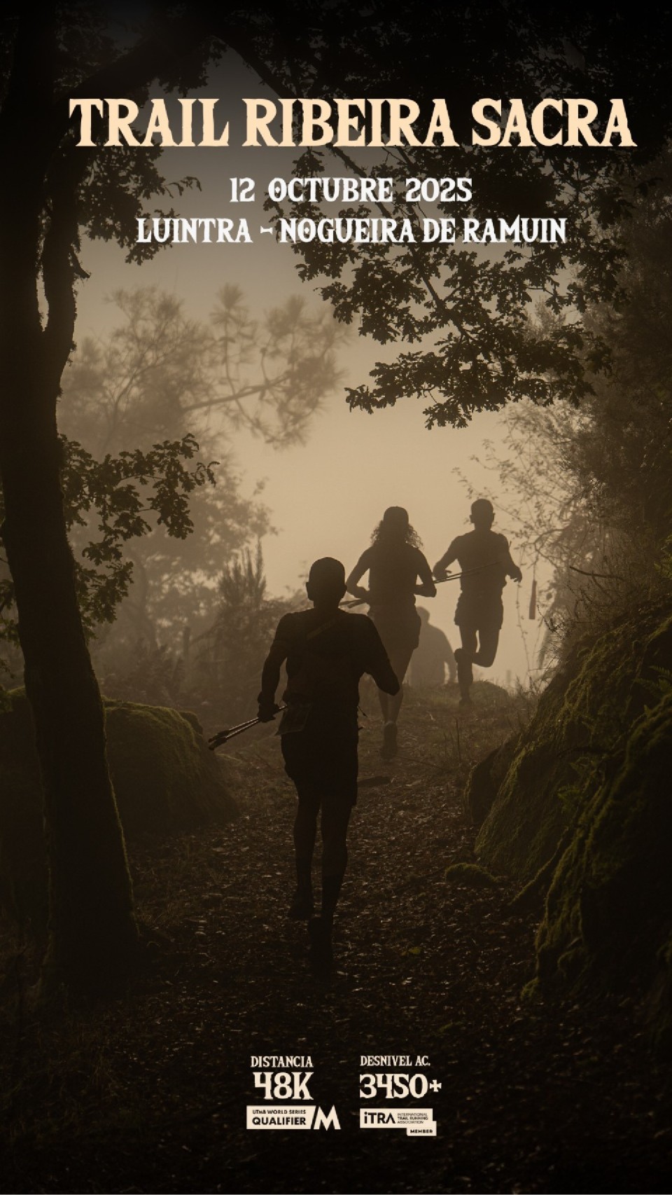Cartel oficial de IX Trail Ribeira Sacra 2025 — 12 de octubre de 2025 en Nogueira de Ramuin, Ourense