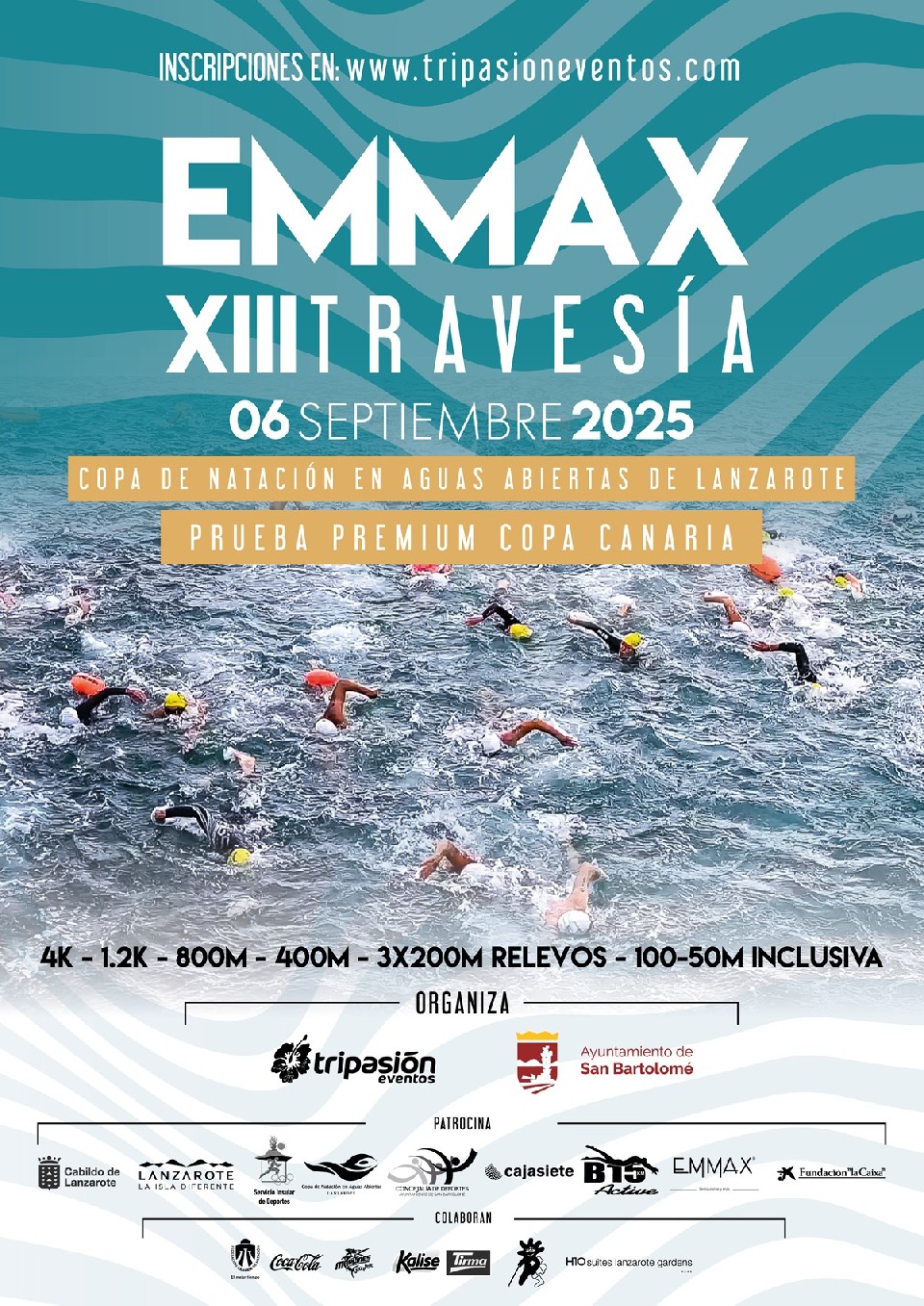 Cartel oficial de Travesía Emmax – Playa Honda 2025 — 6 de septiembre de 2025 en San Bartolomé, Las Palmas