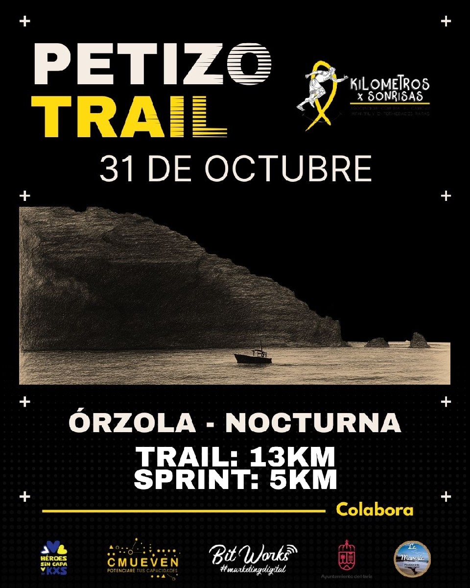Cartel oficial de Petizo Trail By Kmxsonrisas — 31 de octubre de 2025 en Haría, Las Palmas