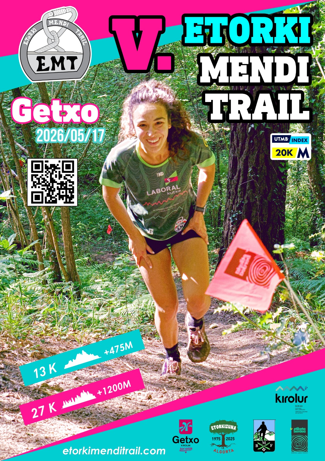 Cartel oficial de Etorki Mendi Trail — 17 de mayo de 2026 en Getxo, Vizcaya
