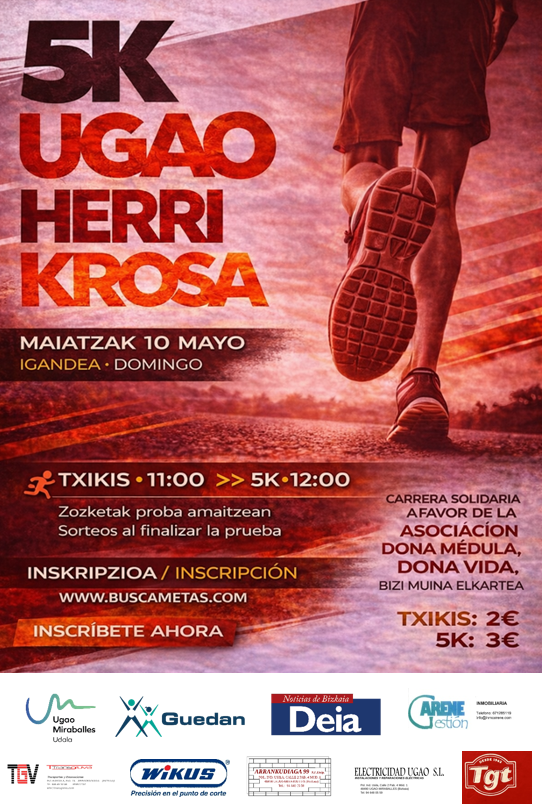 Cartel oficial de Ugao-Miraballes Herri Krosa — 10 de mayo de 2026 en Ugao-Miraballes, Vizcaya