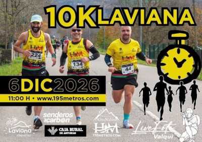 Cartel oficial de 10Km de Laviana — 6 de diciembre de 2026 en Laviana, Asturias