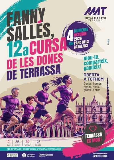 Cartel oficial de 12ª Cursa Fanny Sallés · Domingo, 4 de octubre de 2026 — 4 de octubre de 2026 en Terrassa, barcelona