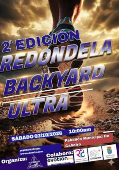 Cartel oficial de 2ª Redondela Backyard Ultra — 3 de octubre de 2026 en Redondela, A Coruña