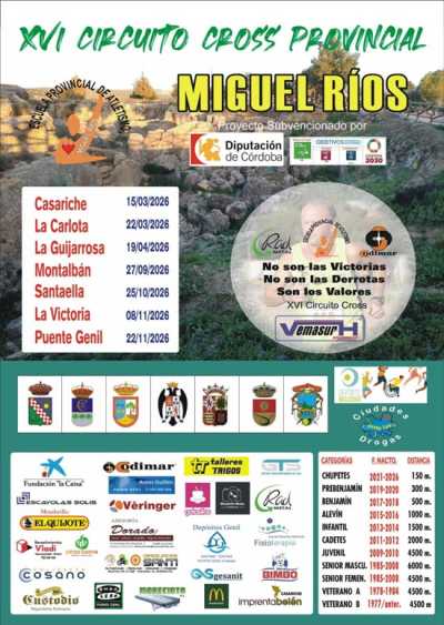 Cartel oficial de Cross de La Guijarrosa — 19 de abril de 2026 en La Guijarrosa, Córdoba