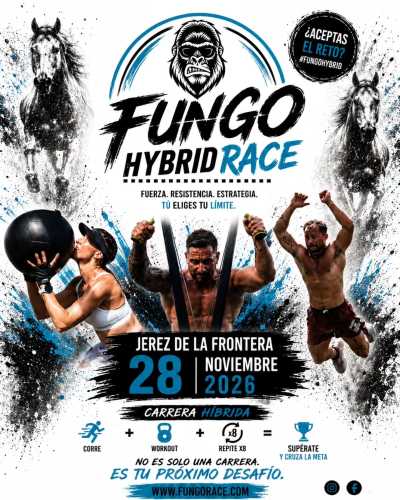 Cartel oficial de Fungo Hybrid Race — 28 de noviembre de 2026 en El Puerto de Santa María, cadiz