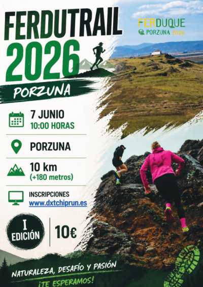 Cartel oficial de I Ferdutrail · Domingo, 7 de junio de 2026 — 7 de junio de 2026 en Porzuna, ciudad real