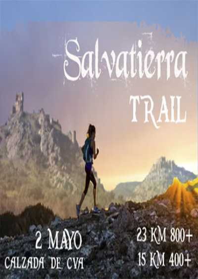 Cartel oficial de II Trail Salvatierra — 2 de mayo de 2026 en Calzada de Calatrava, castilla-la mancha