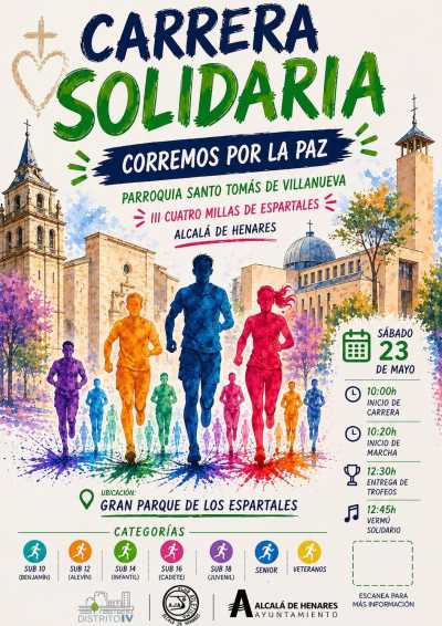 Cartel oficial de III Cuatro Millas de Espartales · Sábado, 23 de mayo de 2026 — 23 de mayo de 2026 en Alcalá de Henares, madrid