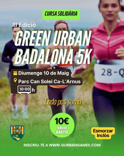 Cartel oficial de III Green Urban Badalona — 10 de mayo de 2026 en Badalona, cataluna