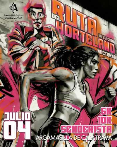 Cartel oficial de III Ruta del Hortelano · Sábado, 4 de julio de 2026 — 4 de julio de 2026 en Argamasilla de Calatrava, ciudad real