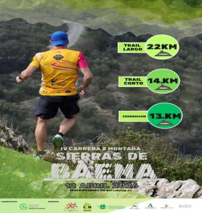 Cartel oficial de IV CxM Sierras de Baena — 12 de abril de 2026 en Baena, Córdoba