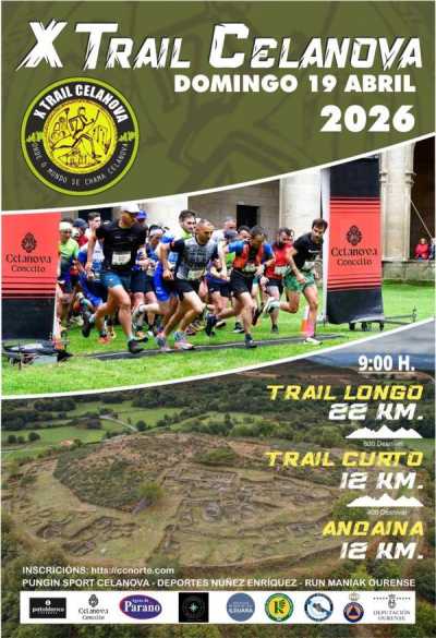 Cartel oficial de X Trail Celanova — 19 de abril de 2026 en Celanova, Ourense