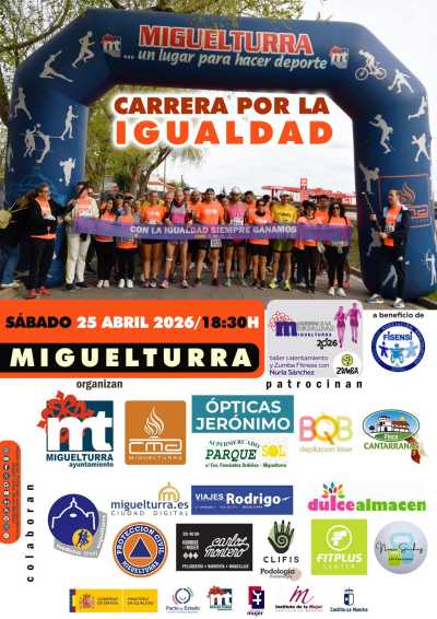 Cartel oficial de Carrera por la Igualdad - Miguelturra — 25 de abril de 2026 en Miguelturra, castilla-la mancha
