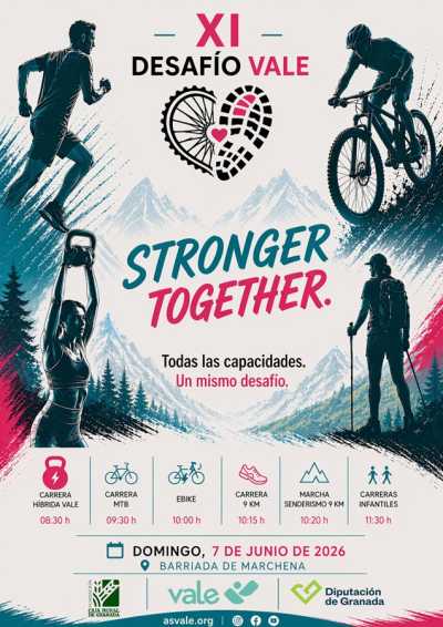 Cartel oficial de XI Desafío Vale · Domingo, 7 de junio de 2026 — 7 de junio de 2026 en Dúrcal, granada