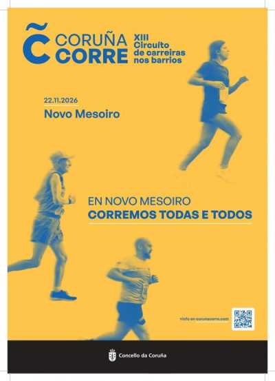Cartel oficial de XIV Carrera Popular Novo Mesoiro — 22 de noviembre de 2026 en A Coruña, A Coruña