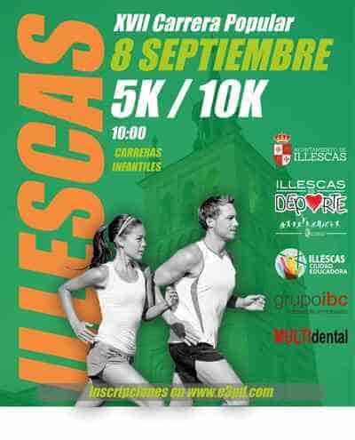 Cartel oficial de XVIII Edicion 10K y 5K Illescas 2025 — 7 de septiembre de 2025 en Illescas, Toledo