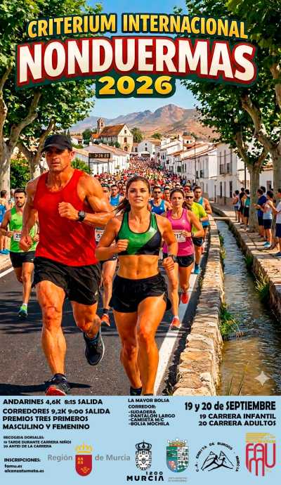 Cartel oficial de Carrera Popular de Nonduermas Criterium Internacional — 20 de septiembre de 2026 en Nonduermas, Murcia