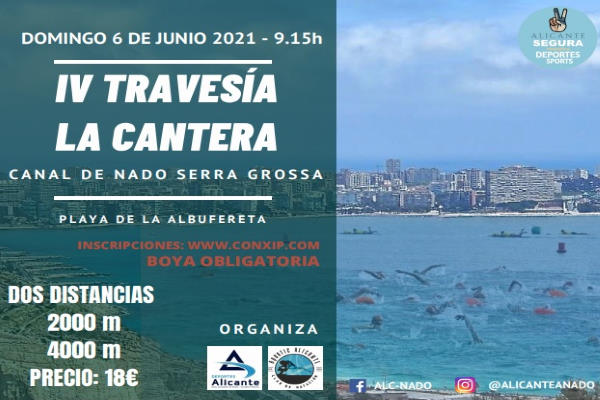 Cartel oficial de 4a Travesía La Cantera Alicante — 6 de junio de 2021 en Alicante, Alicante