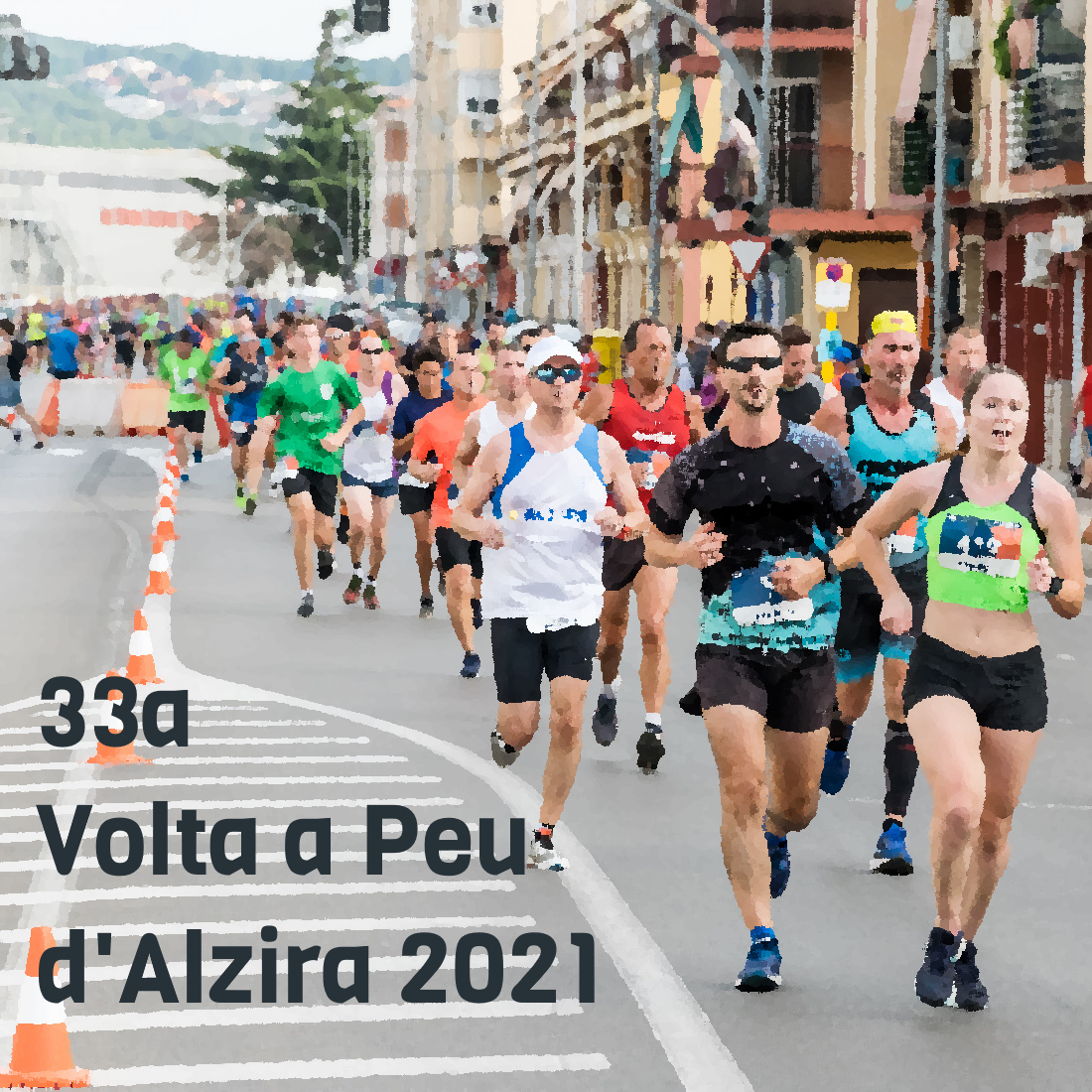 Cartel oficial de 33a Volta a Peu d'Alzira — 10 de julio de 2021 en Alzira, Valencia