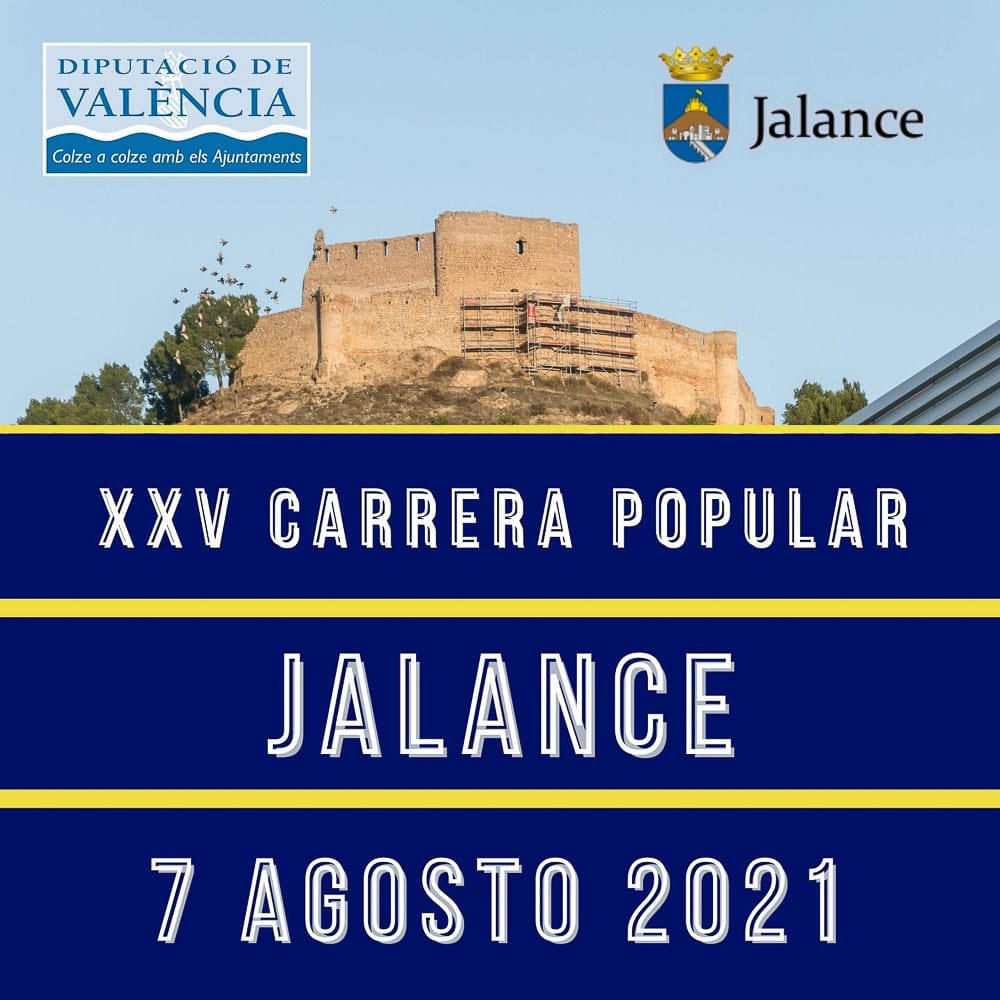 Cartel oficial de XXV Carrera Popular Jalance — 7 de agosto de 2021 en Jalance, Valencia