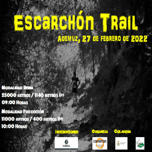Cartel oficial de VI Escarchón Trail — 27 de febrero de 2022 en Ademuz, Valencia