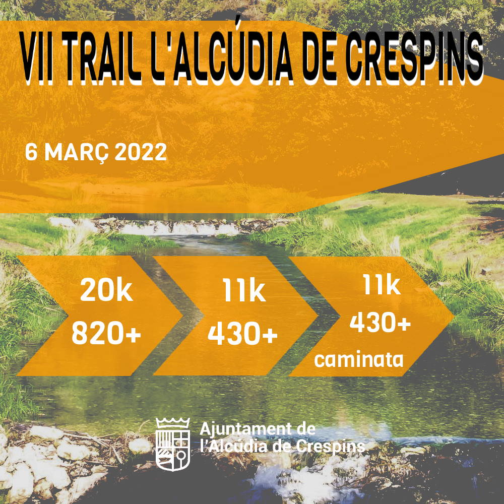 Cartel oficial de VII Trail L'Alcúdia de Crespins — 6 de marzo de 2022 en Alcúdia de Crespins, Valencia