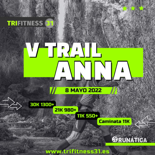 Cartel oficial de V Trail de Anna — 8 de mayo de 2022 en Anna, Valencia