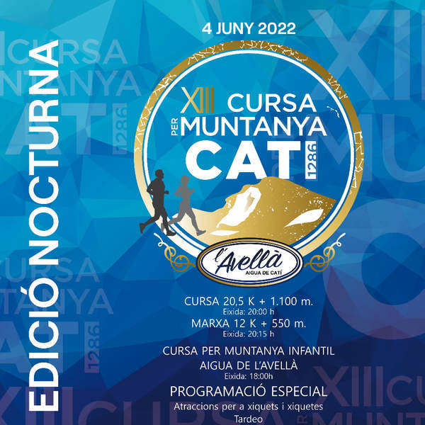 Cartel oficial de XIII Cursa Muntanya Nocturna Catí — 4 de junio de 2022 en Catí, Castellón