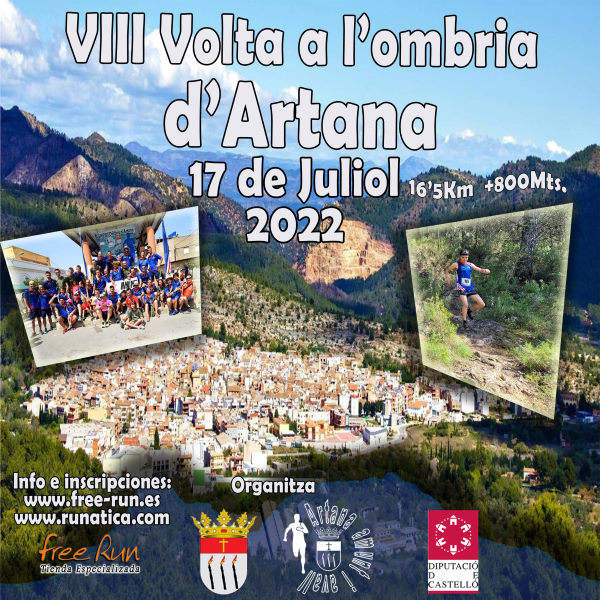 Cartel oficial de VIII Volta a l'Ombria d'Artana — 17 de julio de 2022 en Artana, Castellón
