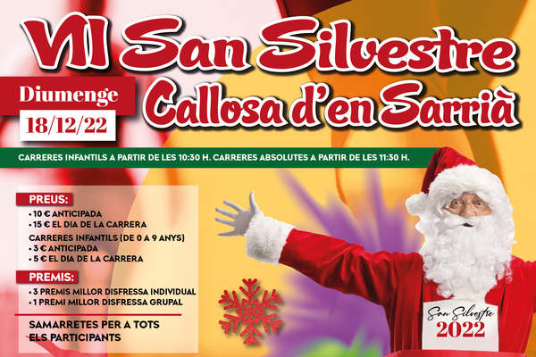Cartel oficial de VII San Silvestre Callosa d'en Sarria — 18 de diciembre de 2022 en Callosa d'en Sarriá, Alicante
