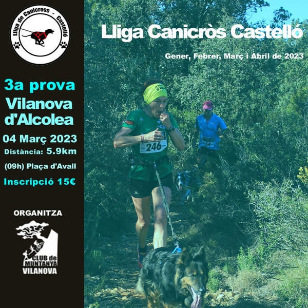 Cartel oficial de Lliga Canicròs Castelló - Vilanova d'Alcolea — 4 de marzo de 2023 en Vilanova d'Alcolea, Castellón