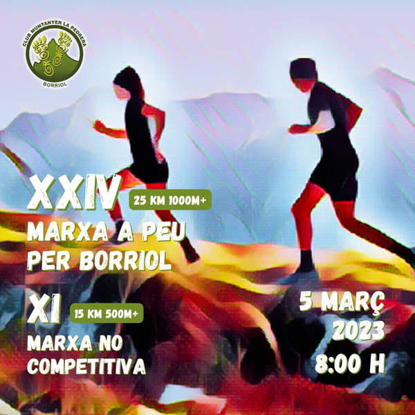 Cartel oficial de XXIV Marxa a Peu per Borriol — 5 de marzo de 2023 en Borriol, Castellón