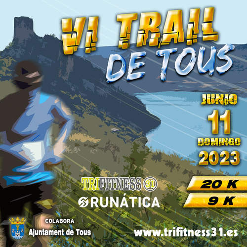 Cartel oficial de VI Trail Tous — 11 de junio de 2023 en Tous, Valencia