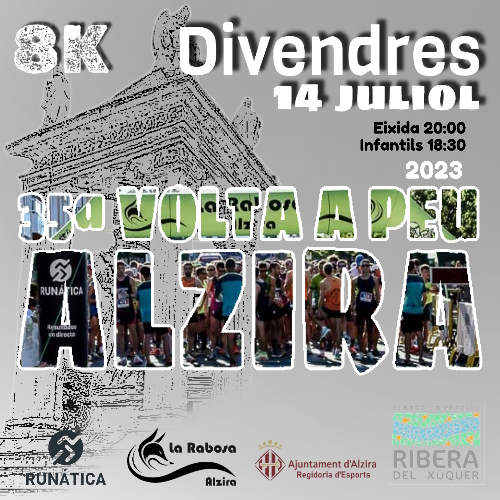 Cartel oficial de 35a Volta a Peu d'Alzira — 14 de julio de 2023 en Alzira, Valencia
