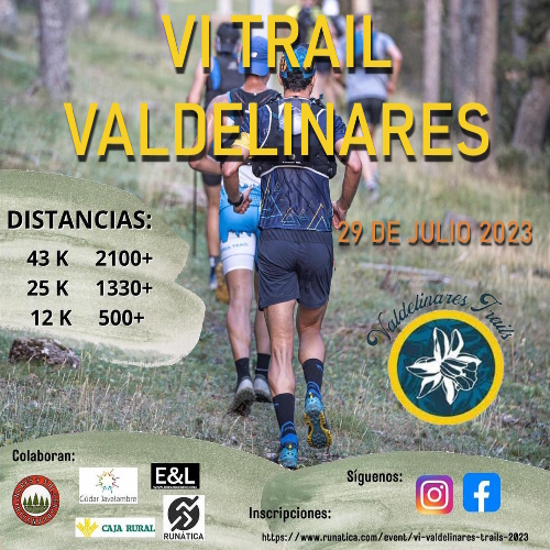 Cartel oficial de VI Valdelinares Trails — 29 de julio de 2023 en Valdelinares, Teruel