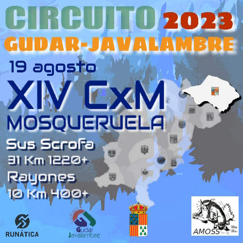 Cartel oficial de XIV CxM Mosqueruela — 19 de agosto de 2023 en Mosqueruela, Teruel