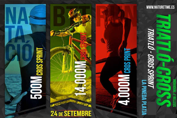Cartel oficial de Triatló-Cross La Pineda Platja — 24 de septiembre de 2023 en La Pineda Platja, Tarragona