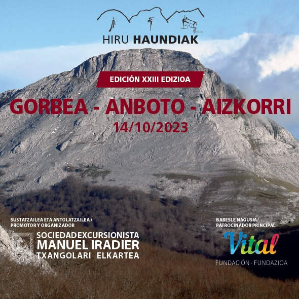 Cartel oficial de XXIII Hiru Haundiak - Los Tres Grandes — 14 de octubre de 2023 en Murgia - Araia, Álava