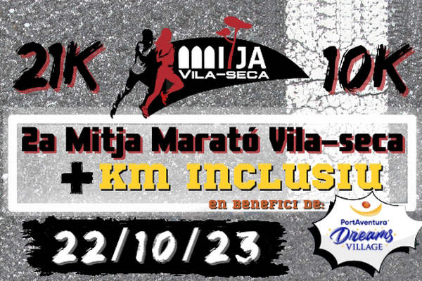 Cartel oficial de II Media Maratón de Vila-Seca — 22 de octubre de 2023 en Vila-Seca, Tarragona