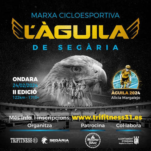 Cartel oficial de II Marxa Cicloesportiva l'Àguila de Segària — 24 de febrero de 2024 en Ondara, Alicante