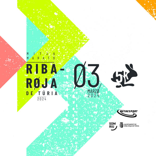 Cartel oficial de XXVII Media Maratón y VII 5K Riba-Roja de Túria — 3 de marzo de 2024 en Riba-Roja de Túria, Valencia