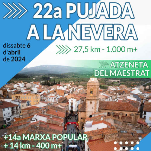 Cartel oficial de XXII Pujada a la Nevera — 6 de abril de 2024 en Atzeneta del Maestrat, Castellón