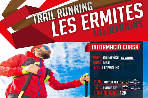 Cartel oficial de TrailSeries Les Ermites Ulldemolins — 14 de abril de 2024 en Ulldemolins, Tarragona