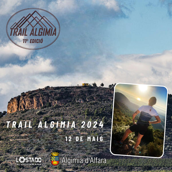 Cartel oficial de XI Trail Algímia — 12 de mayo de 2024 en Algimia de Alfara, Valencia