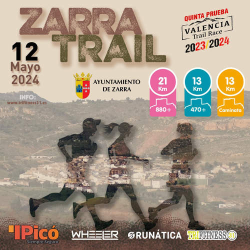 Cartel oficial de I Zarra Trail — 12 de mayo de 2024 en Zarra, Valencia