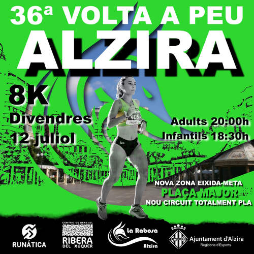 Cartel oficial de 36a Volta a Peu d'Alzira — 12 de julio de 2024 en Alzira, Valencia