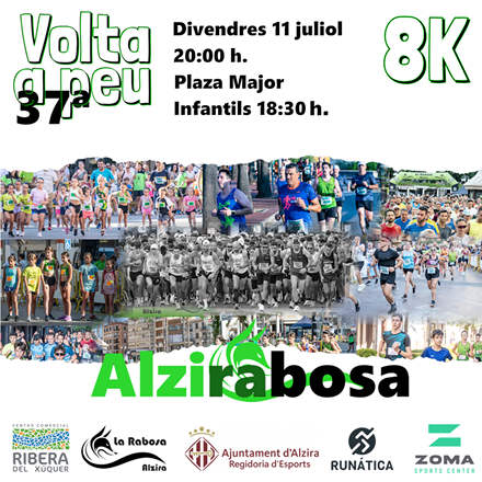 Cartel oficial de 37a Volta a Peu d'Alzira — 11 de julio de 2025 en Alzira, Valencia