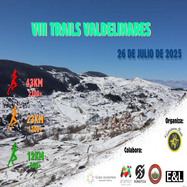 Cartel oficial de VIII Valdelinares Trails — 26 de julio de 2025 en Valdelinares, Teruel